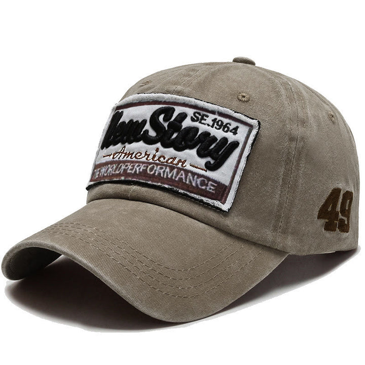 Baseballkappe aus gewaschener Baumwolle mit aufgesticktem Patch von New Story - Khaki - Verstellbar (22''-23 5/8'') - image 6