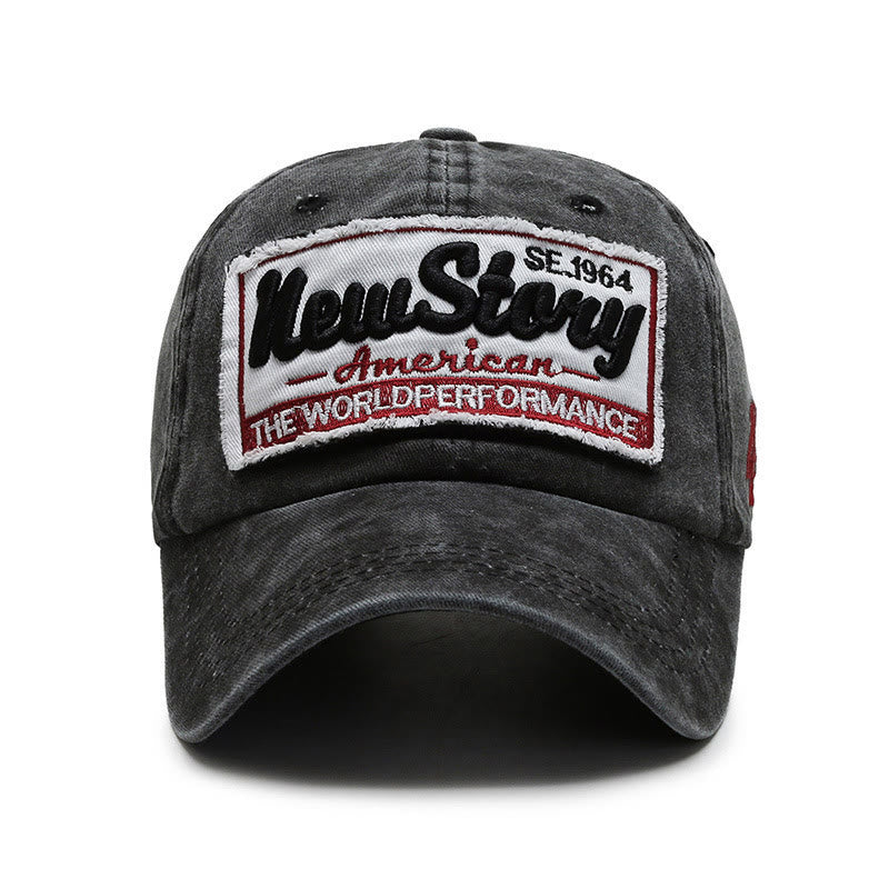 Baseballkappe aus gewaschener Baumwolle mit aufgesticktem Patch von New Story - image 2