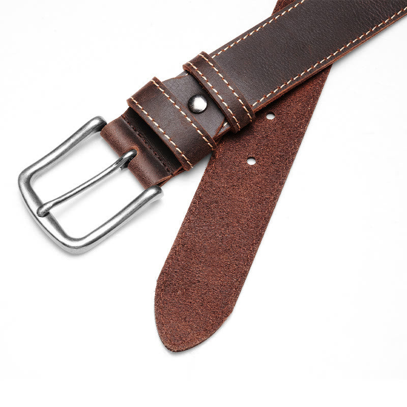 Vintage-Ledergürtel mit Kontrastnähten, robust und strapazierfähig - image 3