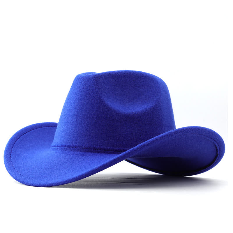 Cowboyhut im Westernstil für Erwachsene und Kinder, einfarbig - Erwachsene - Königsblau - L (23 1/4"-23 5/8") - image 9