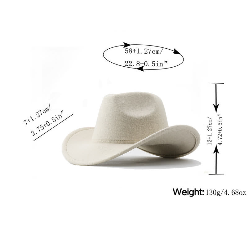 Cowboyhut im Westernstil für Erwachsene und Kinder, einfarbig - image 2