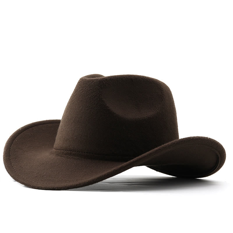 Cowboyhut im Westernstil für Erwachsene und Kinder, einfarbig - Erwachsene - Kaffee - L (23 1/4"-23 5/8") - image 12