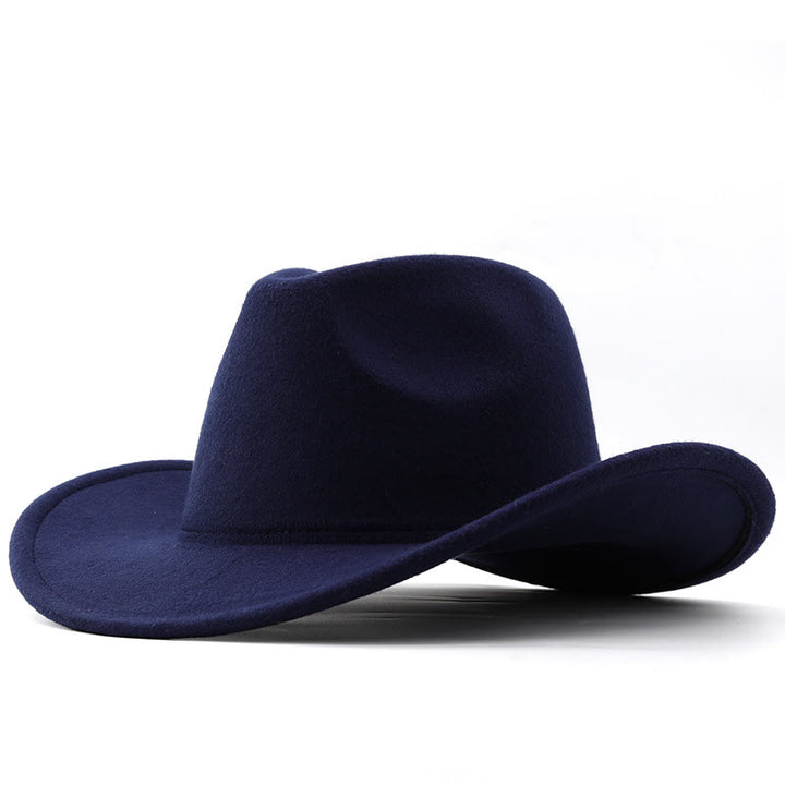 Cowboyhut im Westernstil für Erwachsene und Kinder, einfarbig - Erwachsene - Marineblau - L (23 1/4"-23 5/8") - image 7