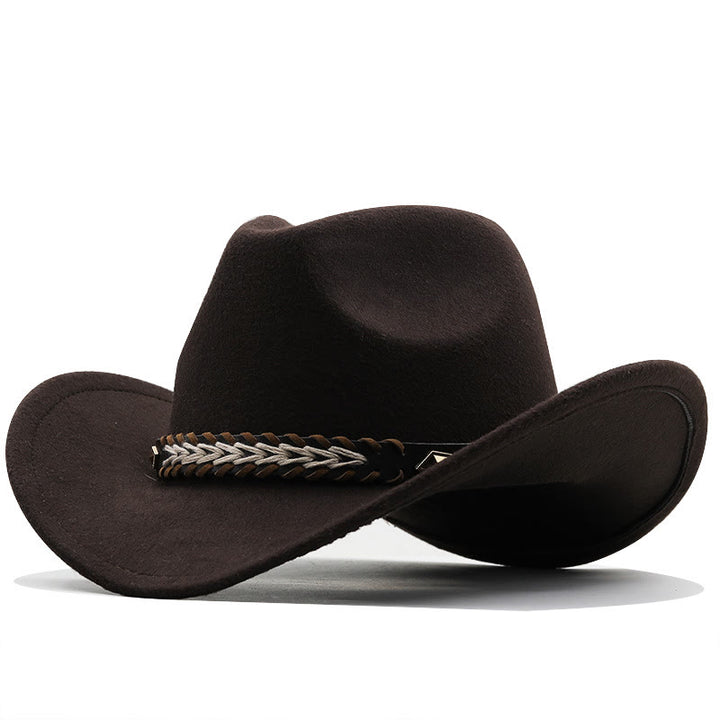 Western-Cowboyhut aus Wolle mit breitem Gürtel für Paare - Kaffee - M (22"-22 7/8") - image 0