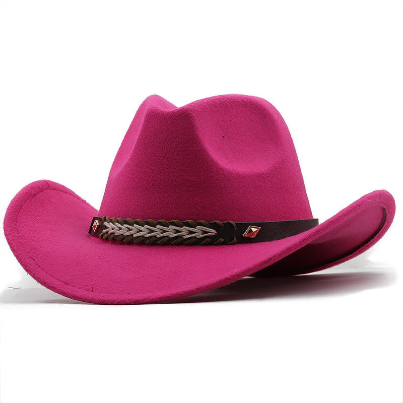 Western-Cowboyhut aus Wolle mit breitem Gürtel für Paare - Rose - M (22"-22 7/8") - image 13