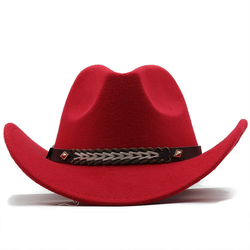 Western-Cowboyhut aus Wolle mit breitem Gürtel für Paare - image 9
