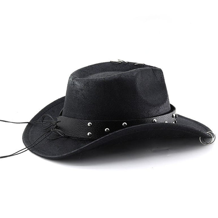Party Totenkopf-Dekoration Unisex Cowboyhut aus PU-Leder - image 2