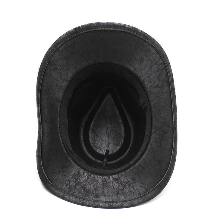 Party Totenkopf-Dekoration Unisex Cowboyhut aus PU-Leder - image 4