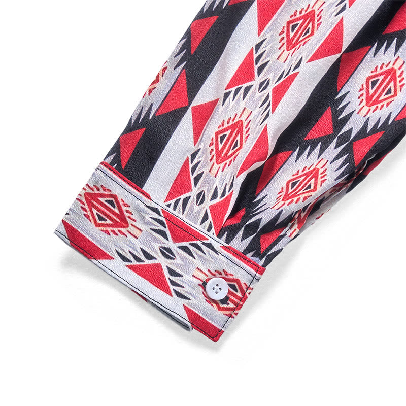 Herren-Westernhemd mit Navajo-Geometrie-Print - image 9