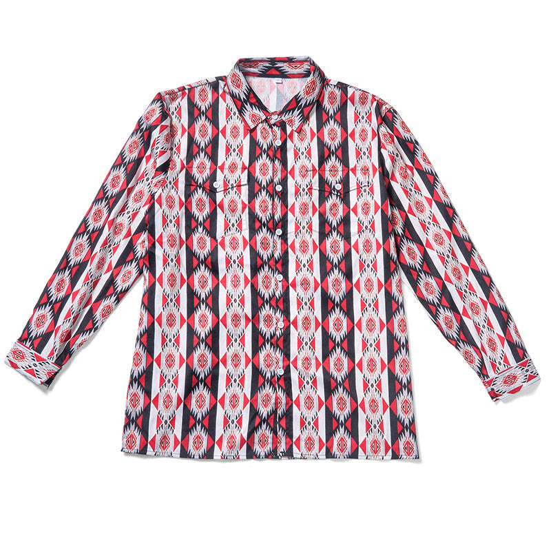 Herren-Westernhemd mit Navajo-Geometrie-Print - image 4