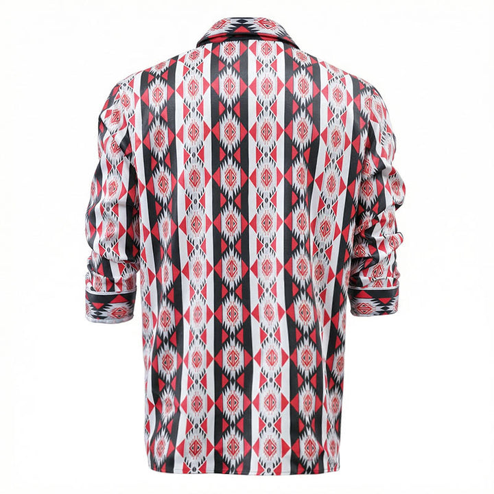 Herren-Westernhemd mit Navajo-Geometrie-Print - image 3
