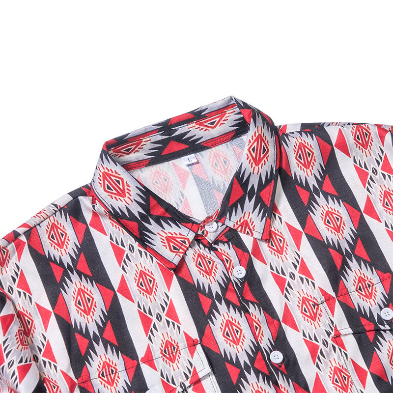 Herren-Westernhemd mit Navajo-Geometrie-Print - image 6