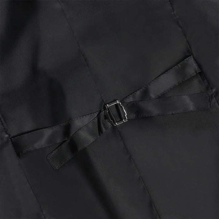 Elegante Herrenweste mit Paisley-Heißprägung, V-Ausschnitt und Fliege - image 9