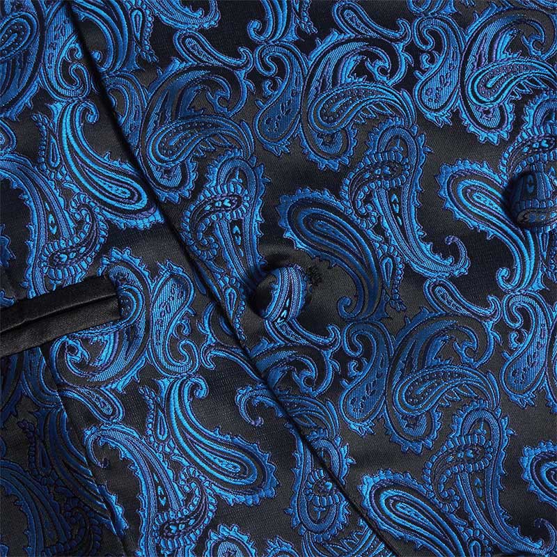 Retro-Weste für Herren mit Paisley-Jacquardmuster, zweireihig geknöpft - image 8