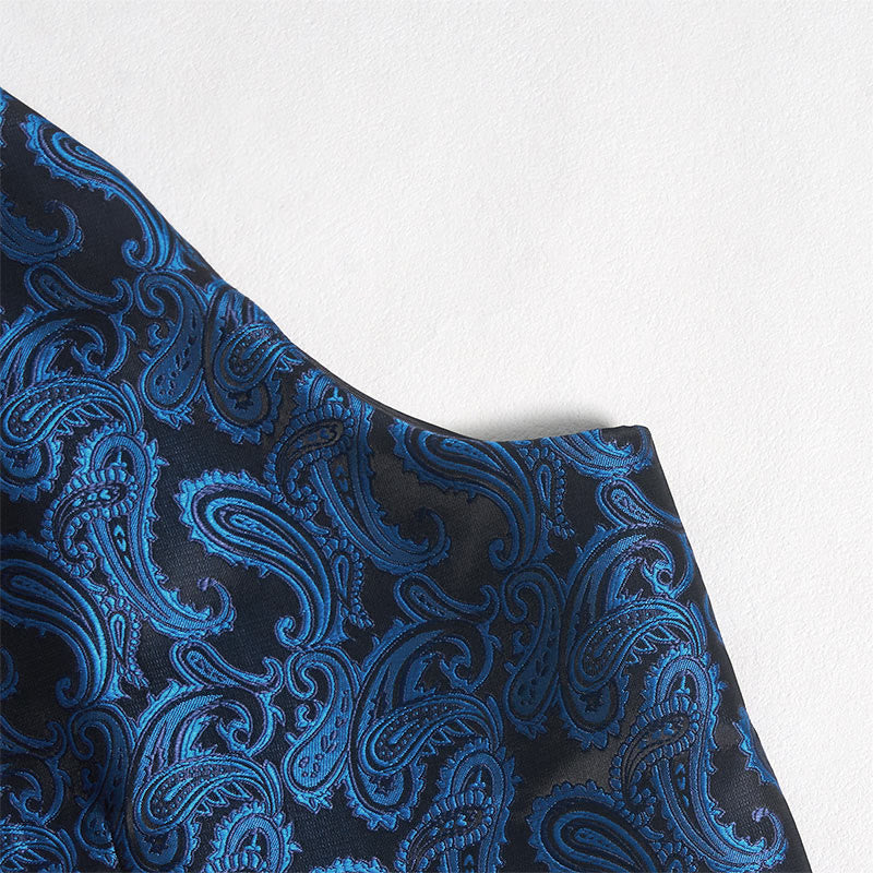 Retro-Weste für Herren mit Paisley-Jacquardmuster, zweireihig geknöpft - image 6