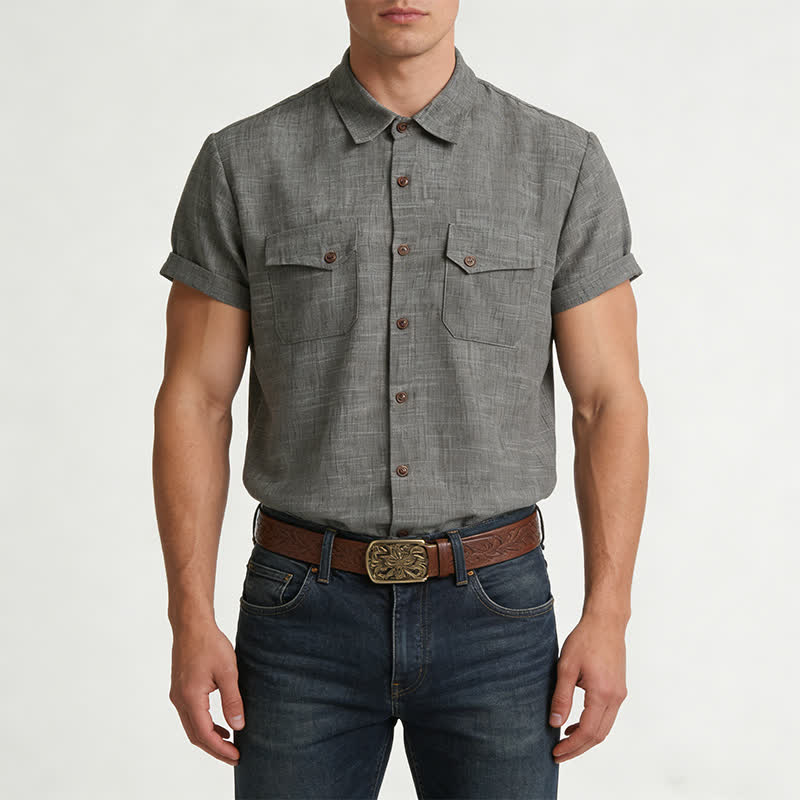 Herren-Freizeithemd im Westernstil mit Brusttaschen - image 1