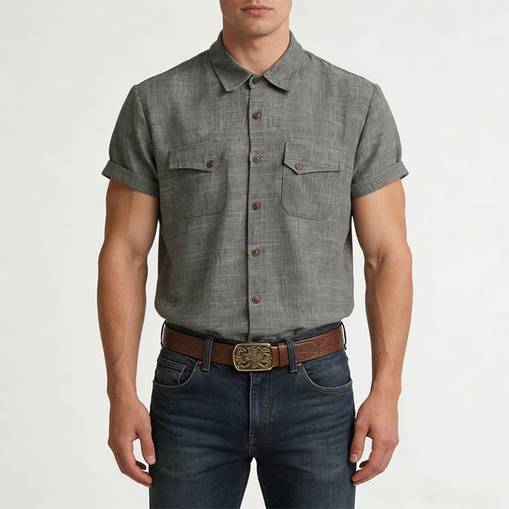 Herren-Freizeithemd im Westernstil mit Brusttaschen - image 1