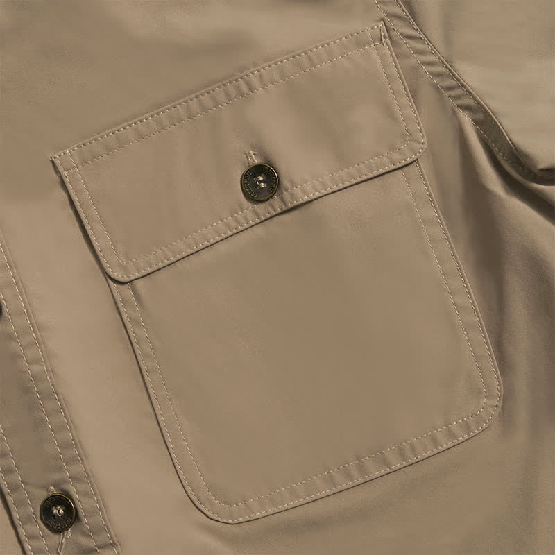 Sommerliches Arbeitshemd im Cowboy-Stil für Herren mit Brusttaschen - image 9