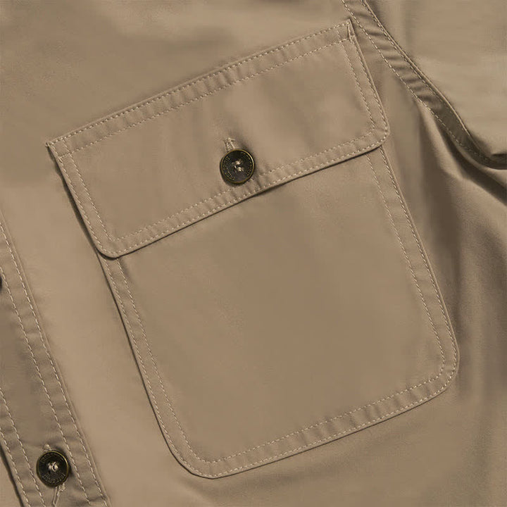 Sommerliches Arbeitshemd im Cowboy-Stil für Herren mit Brusttaschen - image 9