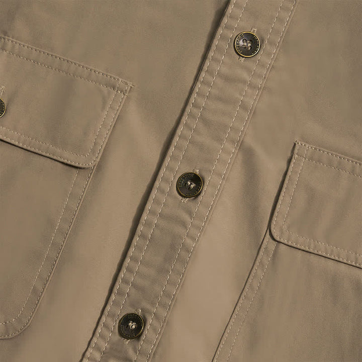 Sommerliches Arbeitshemd im Cowboy-Stil für Herren mit Brusttaschen - image 10