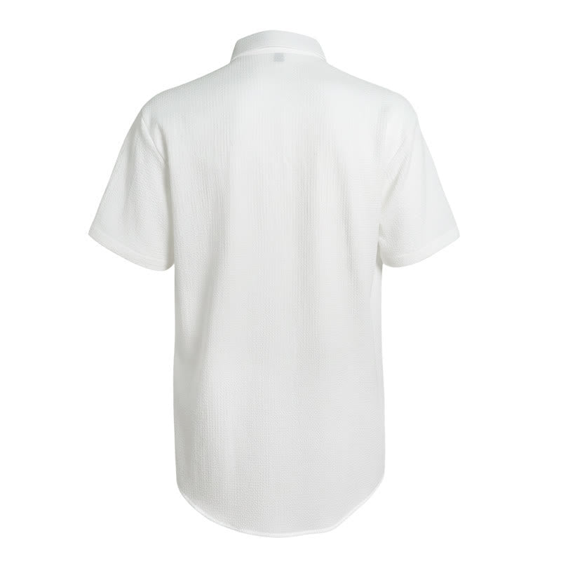 Herren-Sommerhemd in Unifarbe mit Reverstasche - image 9