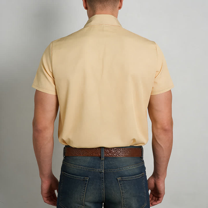 Western-Cowboy-Hemd für Herren mit 3D-gedrucktem Scrollmuster und kontrastierender Passe - image 3