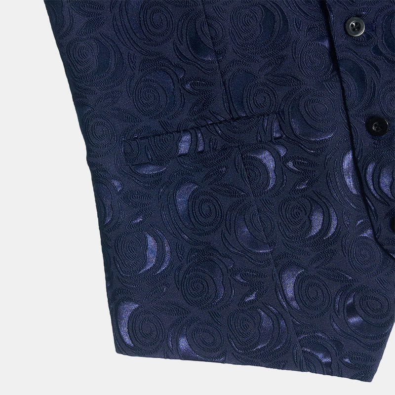 Herren-Anzugweste mit Paisleymuster und drei Taschen - image 6