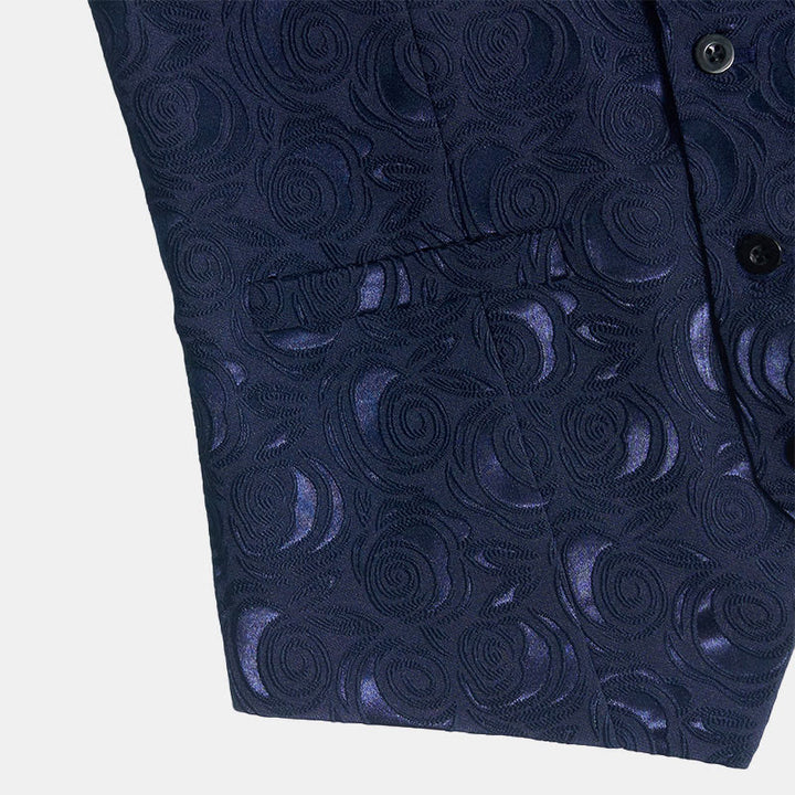 Herren-Anzugweste mit Paisleymuster und drei Taschen - image 6