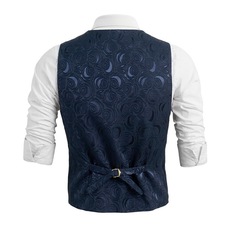 Herren-Anzugweste mit Paisleymuster und drei Taschen - image 4