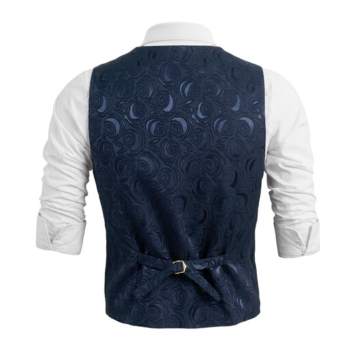 Herren-Anzugweste mit Paisleymuster und drei Taschen - image 4
