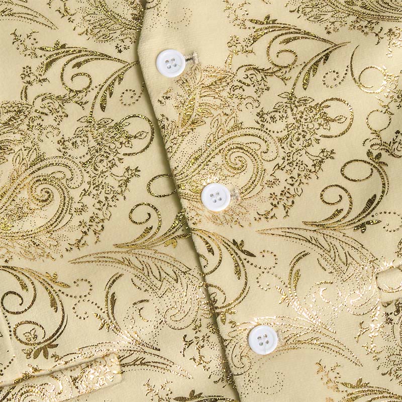 Herrenweste im Retro-Paisley-Jacquard-Muster, schmale Passform - image 8
