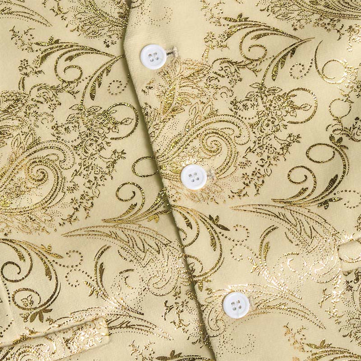 Herrenweste im Retro-Paisley-Jacquard-Muster, schmale Passform - image 8