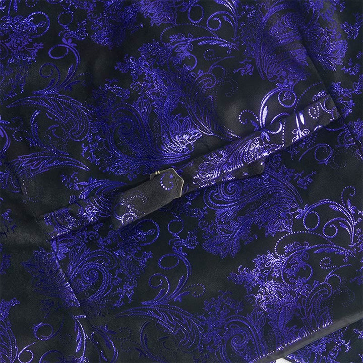 Herrenweste im Retro-Paisley-Jacquard-Muster, schmale Passform - image 13