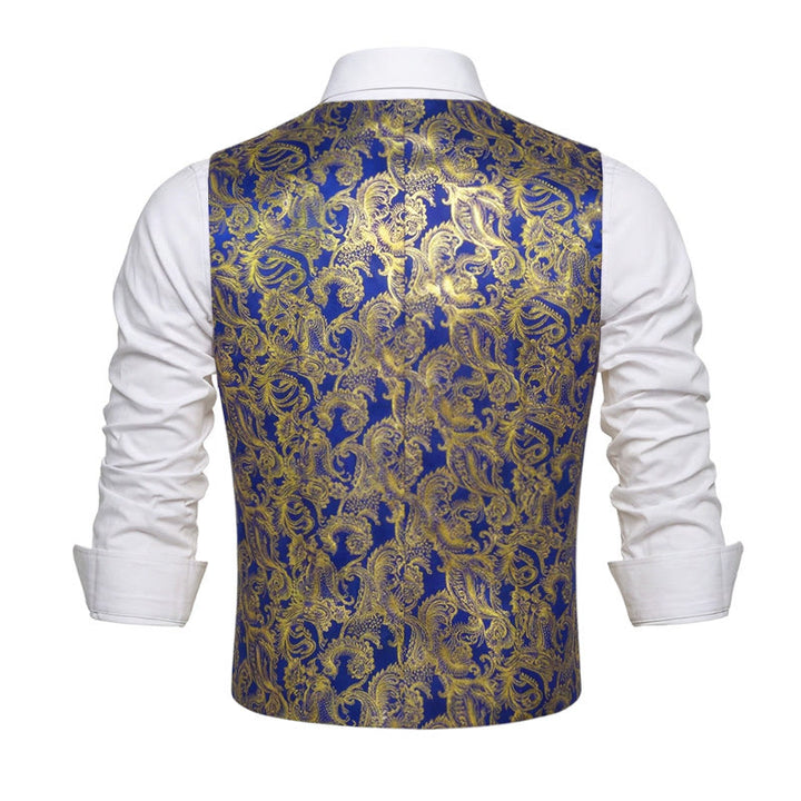 Exquisite Herren-Anzugweste mit Paisley-Heißprägung - image 4