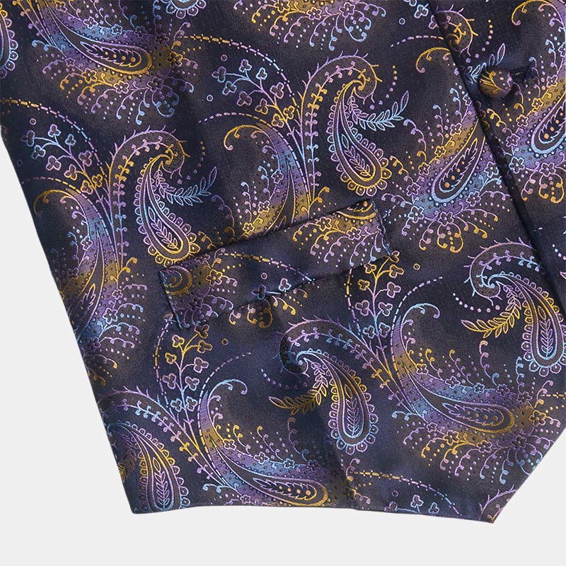 3-teiliges Herren-Anzugwesten-Set im Retro-Paisley-Muster - image 11