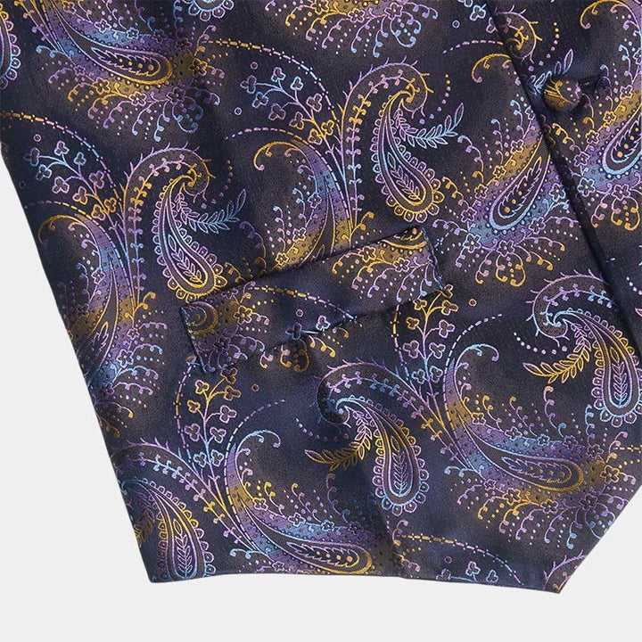 3-teiliges Herren-Anzugwesten-Set im Retro-Paisley-Muster - image 11