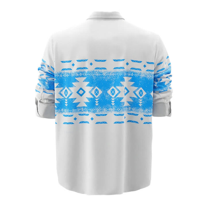 Herren-Westernhemd mit geometrischem Aztekenmuster im Südweststil - image 6
