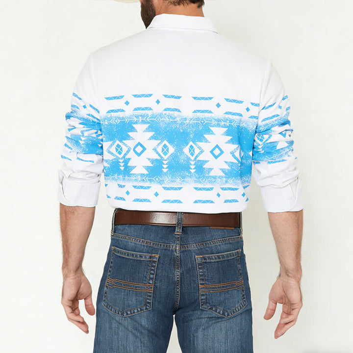 Herren-Westernhemd mit geometrischem Aztekenmuster im Südweststil - image 2
