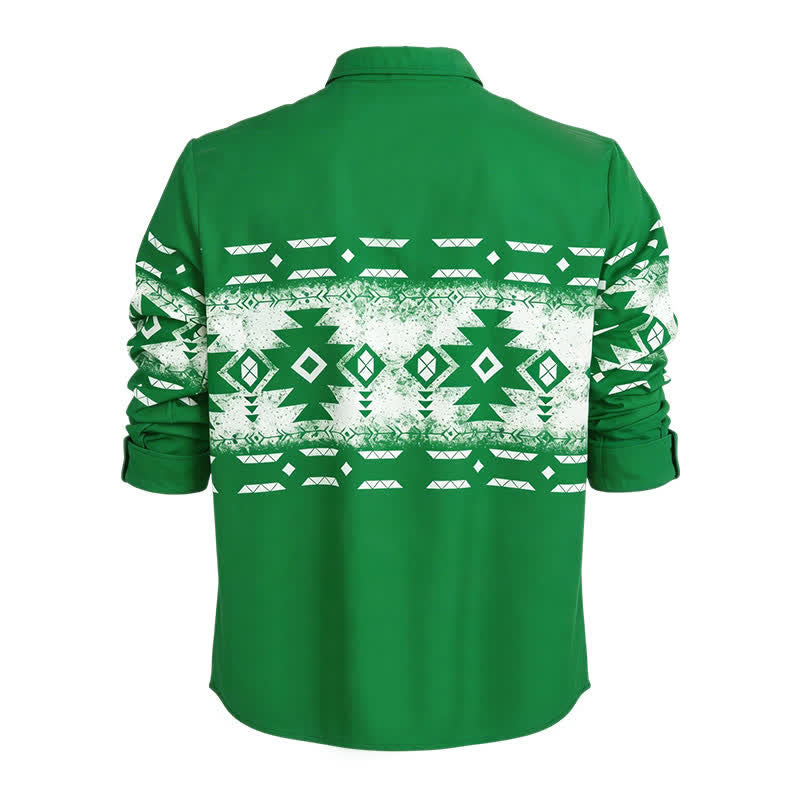 Herren-Westernhemd mit geometrischem Aztekenmuster im Südweststil - image 10