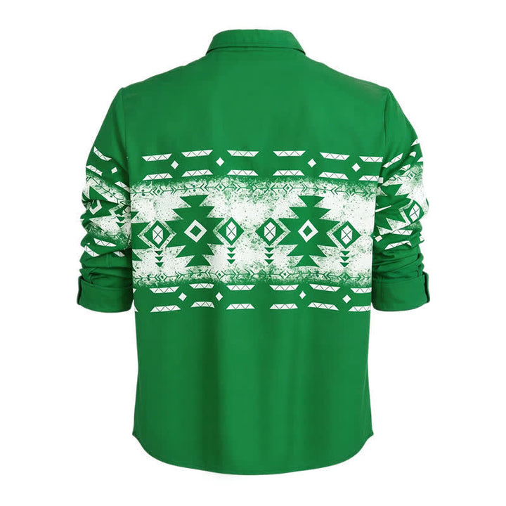 Herren-Westernhemd mit geometrischem Aztekenmuster im Südweststil - image 10