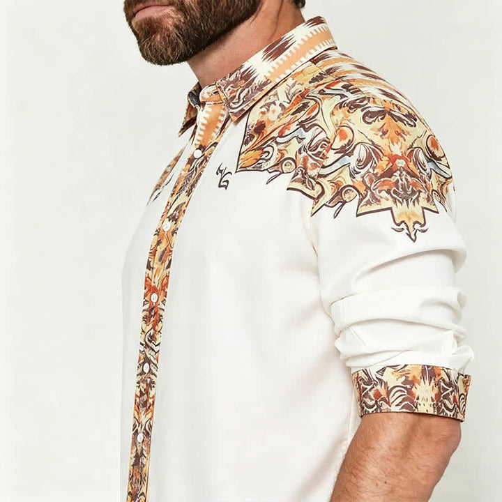 Herren-Retro-Westernhemd mit Paisley-Muster und 3D-Druck - image 3