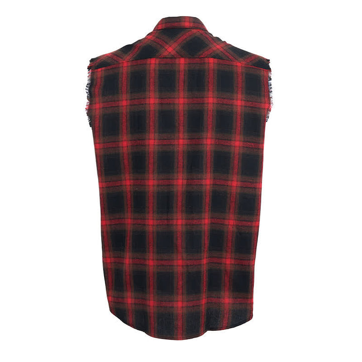 Ärmelloses Hemd/Weste im Western-Stil mit Karomuster für Herren - image 15