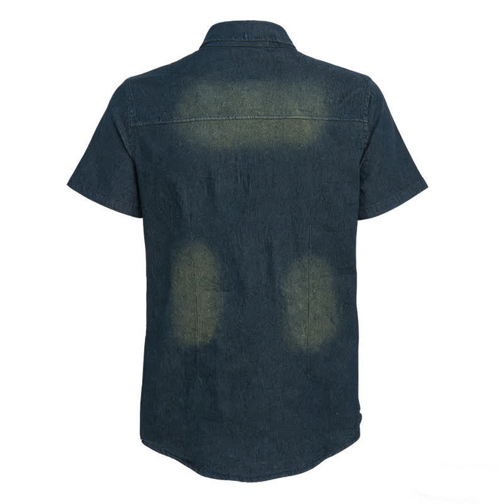 Herren-Western-Denimhemd im Vintage-Look mit kurzen Ärmeln - image 11