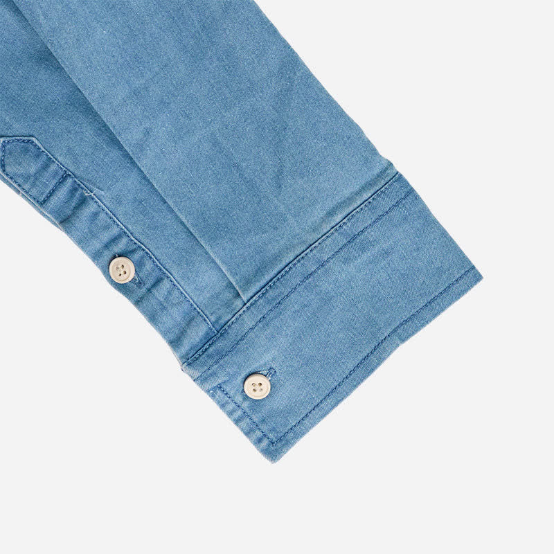Lässiges Jeanshemd im Westernstil für Herren mit Brusttaschen - image 7