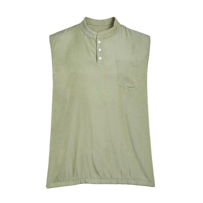 Ärmelloses T-Shirt-Weste für Herren, Sommer, verwaschene Farbe - image 7