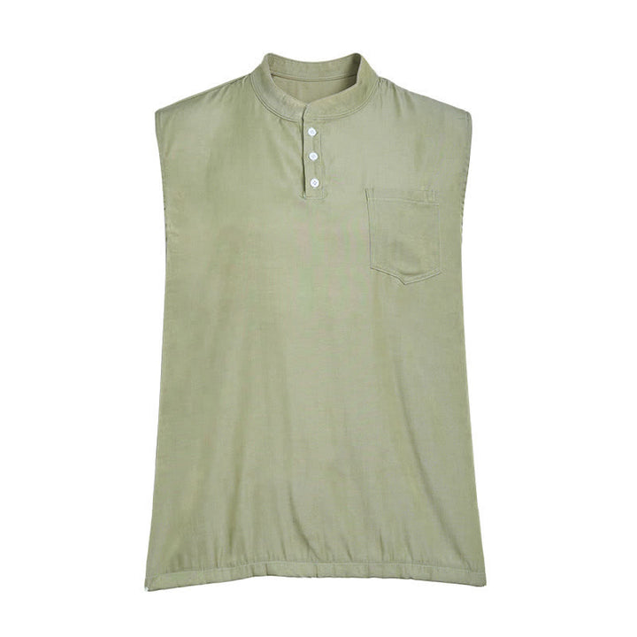 Ärmelloses T-Shirt-Weste für Herren, Sommer, verwaschene Farbe - image 7