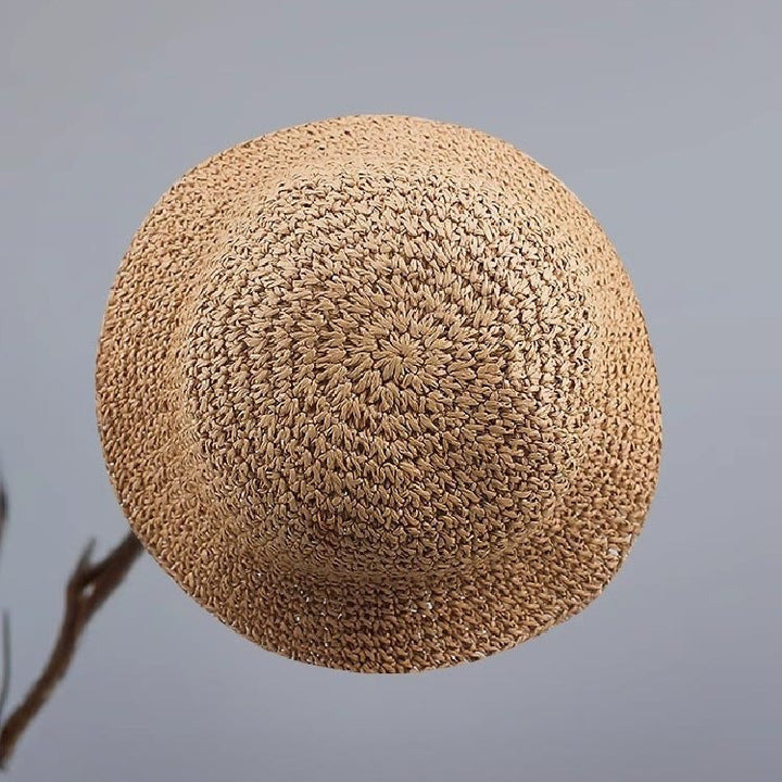 Atmungsaktiver, gehäkelter Strohhut für Damen – lässig, für jeden Tag und den Sommer - image 2