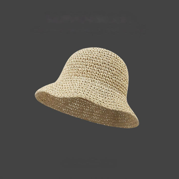Atmungsaktiver, gehäkelter Strohhut für Damen – lässig, für jeden Tag und den Sommer - Beige - Verstellbar (ca. 21 1/4"-22 7/8") - image 5