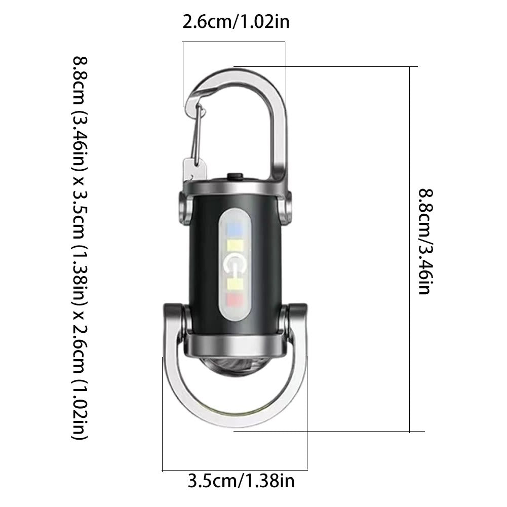 Multifunktionale, wasserdichte Mini-LED-Taschenlampe, tragbarer Schlüsselanhänger - image 6