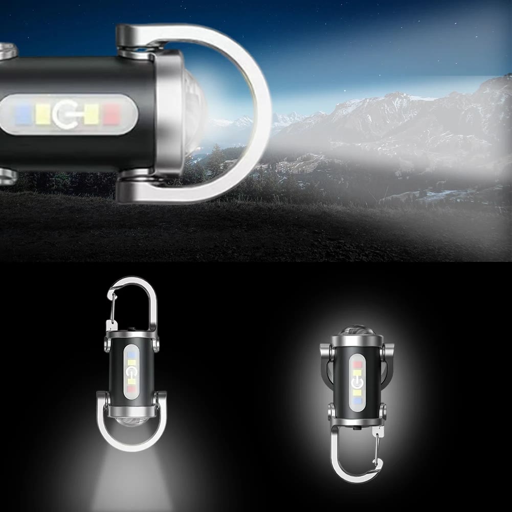 Multifunktionale, wasserdichte Mini-LED-Taschenlampe, tragbarer Schlüsselanhänger - image 2